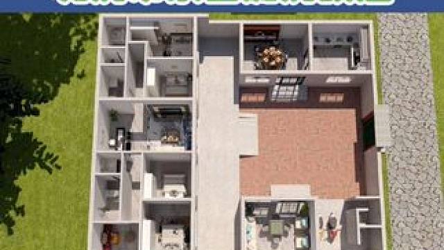 农村旧房改造 北房带东西厢房改造室内格局