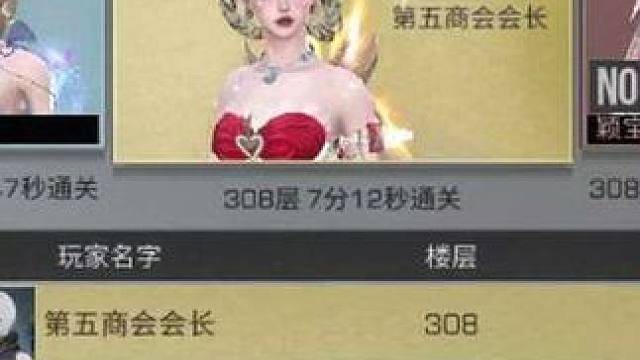 第一308层7分12秒，还是没人过309层。 #