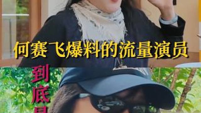 何赛飞爆料的流量演员是谁啊？