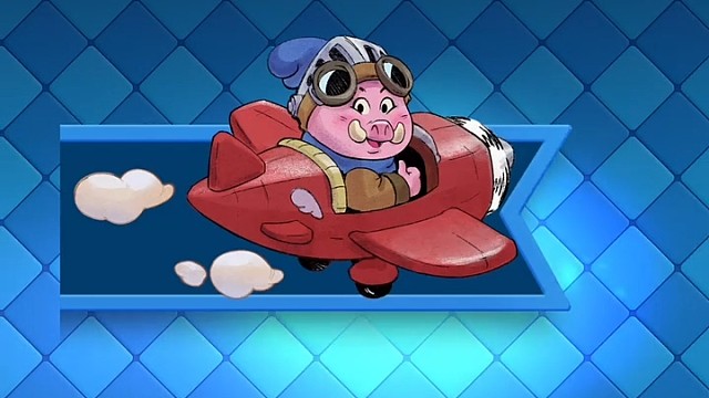 皇室战争国际服领俩飞猪战旗