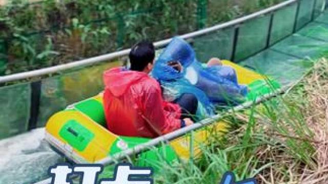 茶灵谷玻璃水滑道换新出发咯！