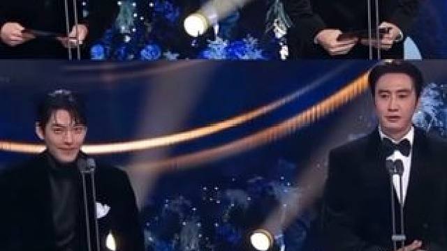 小情侣李光洙李先彬颁奖典礼不同角度秀恩爱画面