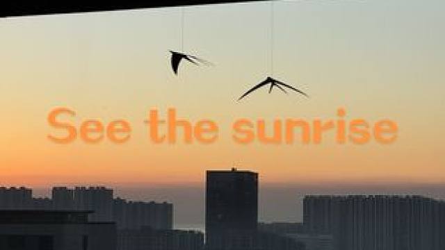 周末 在家看了一场日出