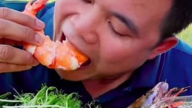 白灼深海大虾海鲜料汁️芽苗菜