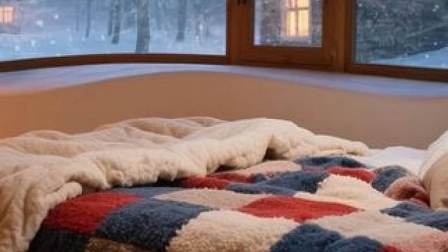 建在森林里的小屋，可以阻挡暴风雪，让人安心入眠