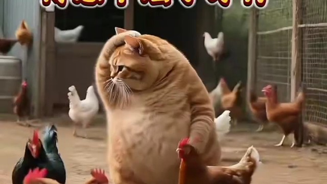 橘猫在家养鸡卖鸡有头脑