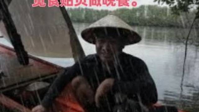 暴雨中划独木舟和露营，在舒适的独木舟避雨棚里觅食贻贝做晚餐。 #