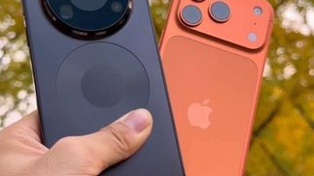华为Mate80ProMax第二代红枫原色镜头色彩对比iPhone#