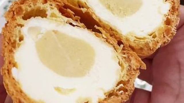 榴芒一刻新品榴莲泡芙，一口爆浆好好吃