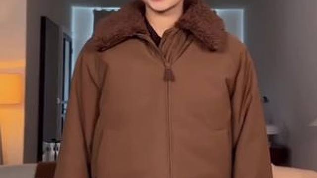 日常通勤棉衣裁剪穿搭分享