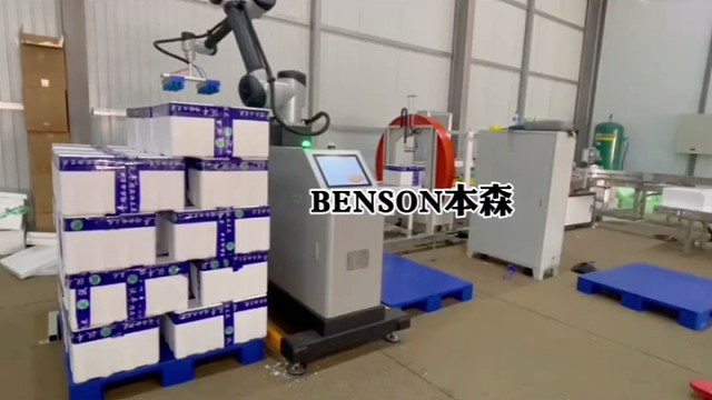 机器人码垛机器人-高精度机械臂 适配多规格包装 支持定制 #泡沫箱码垛机器人 #码垛机器人