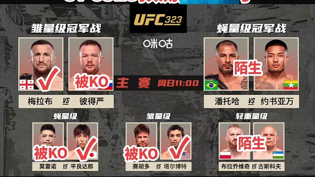 UFC324预测