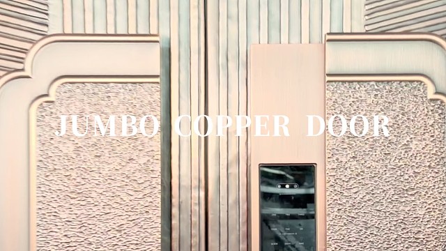 入户即见东方贵气，一樘门撑满豪宅格调#中宝天一铜门 #别墅门 #铜门 #上海