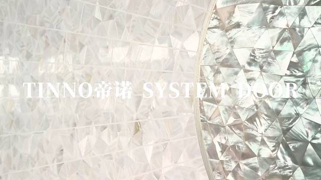 贝母光感半圆拼接，豪宅入户的顶流美学#TINNO帝诺系统入户门 #别墅门 #系统门 #上海