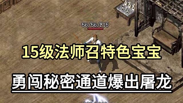 15级法师招特色宝宝，勇闯秘密通道爆出屠龙