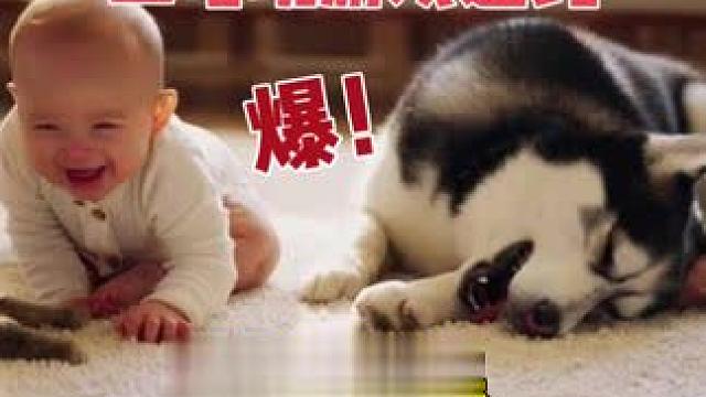 二哈猫咪陪娃玩游戏，二哈反应迟钝不配合，气得猫咪上去就是一掌 #二哈 #哈士奇#萌宠出道计划 #宠物