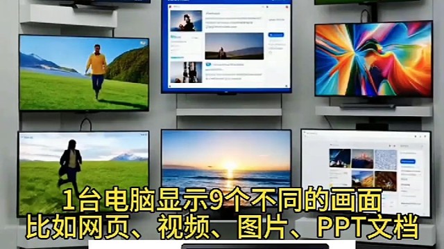 一台电脑显示多个不同画面的应用解决方案！