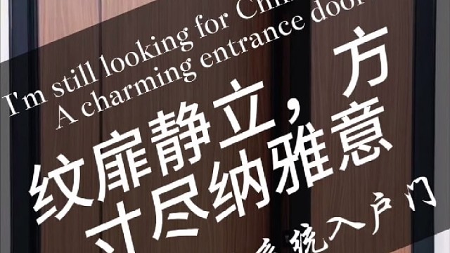 纹扉静立，方寸尽纳雅意#TINNO帝诺系统入户门 #别墅门 #系统门 #上海