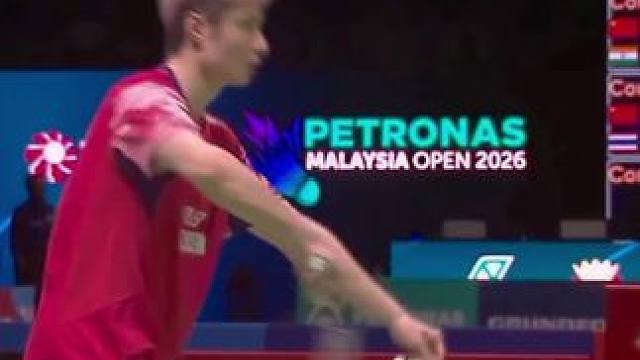 石宇奇2-1阿尤什！在2026马来西亚公开赛超燃瞬间