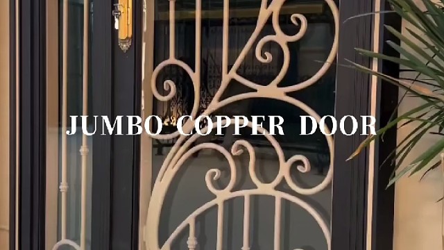 铜纹缠光，扉间漾开欧式雅奢#中宝天一铜门 #别墅门 #铜门 #上海