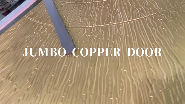 鎏金环形拉手，一握即显顶奢工艺感 #中宝天一铜门 #别墅门 #铜门 #上海