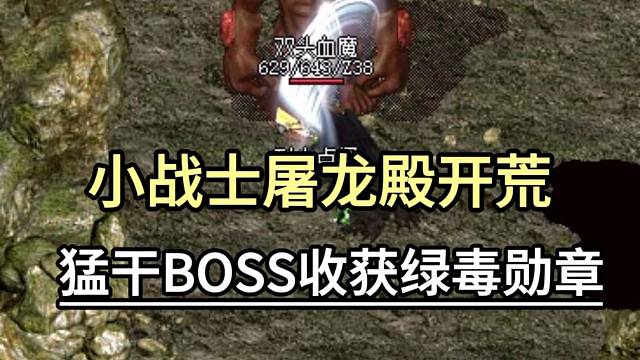 小战士屠龙殿开荒，猛干BOSS收获绿毒勋章！