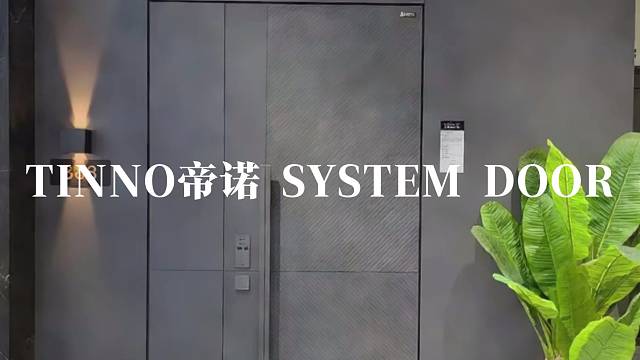 光影下的肌理门，每一帧都是质感#TINNO帝诺系统入户门 #别墅门 #系统门 #上海