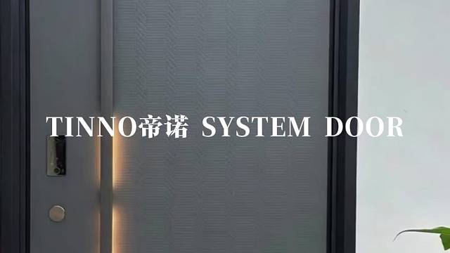 高级灰入户门，把极简质感焊在门口#TINNO帝诺系统入户门 #别墅门 #系统门 #上海