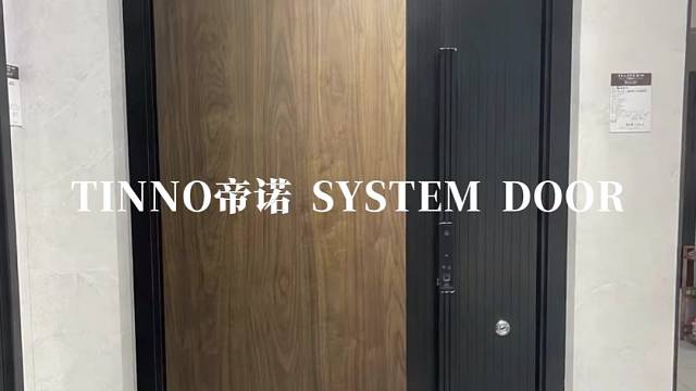 木纹波纹拼接门，一眼沦陷的高级感#TINNO帝诺系统入户门 #别墅门 #系统门 #上海