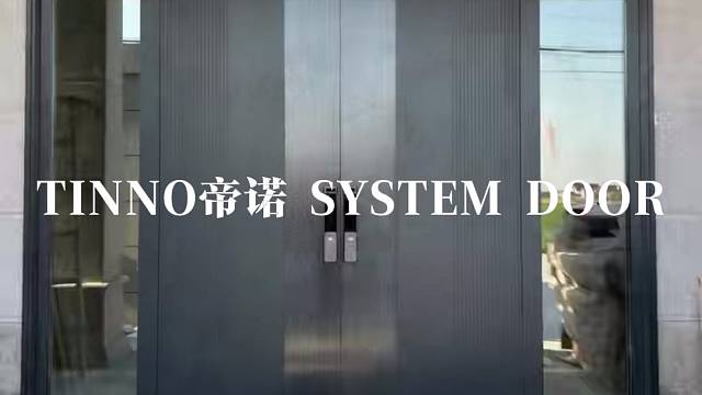 竖纹肌理，把高级焊在门上#TINNO帝诺系统入户门 #别墅门 #系统门 #上海