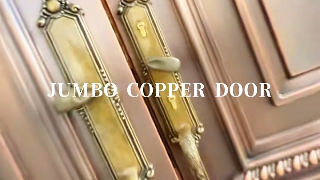 雕花铜门，镌刻欧式大宅气度#中宝天一铜门 #别墅门 #铜门 #上海