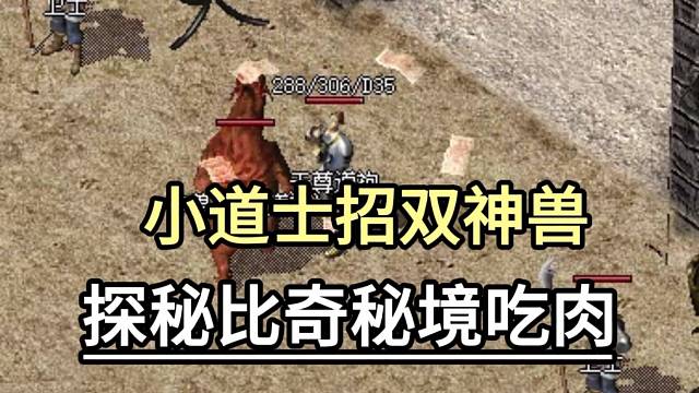 小道士招双神兽，探秘比奇秘境吃肉