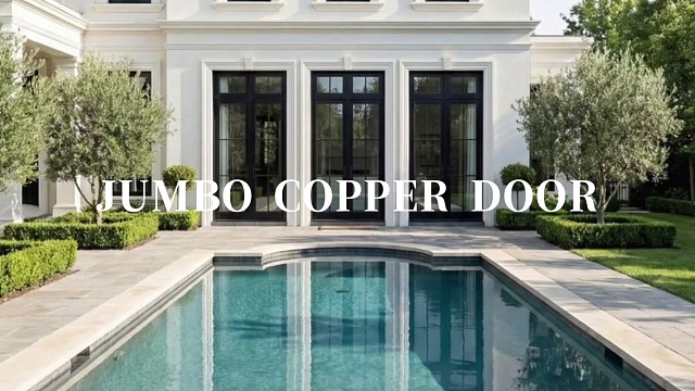 黑框的内敛，遇见玻璃的张扬#中宝天一铜门 #别墅门 #铜门 #上海