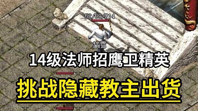 14级法师招鹰卫精英，挑战隐藏教主出狠货
