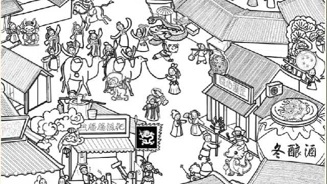 找茬大师傅5-找龙黑白图