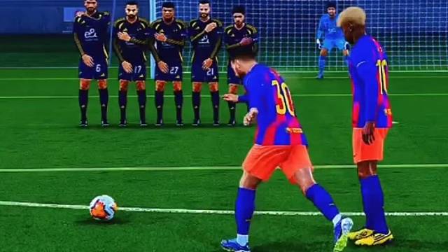 红蓝血脉延续，梅西一蹭，亚马尔跟进爆射，任意球完美配合破门。