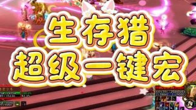 魔兽时光服生存猎超级一键宏分享，轻松紫分爽拿补贴