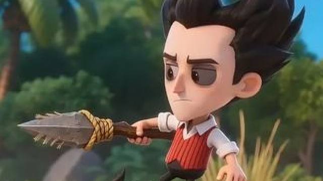 饥荒动画：威尔逊单挑三只猎犬！猎犬看着像野猪？