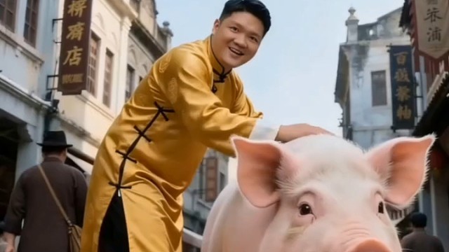 包六榨油坊家的极速快送猪。