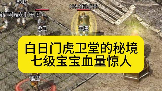 热血传奇：白日门虎卫堂的秘境，七级宝宝血量惊人