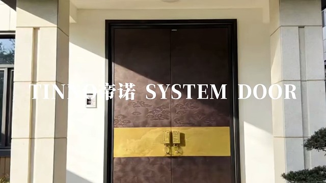 一门双开云藏东方，真正的门第威仪#TINNO帝诺系统入户门 #别墅门 #系统门 #上海