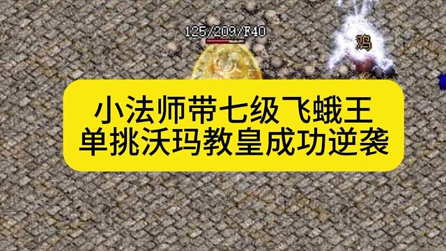 小法师带七级飞蛾王，单挑沃玛教皇成功逆袭！