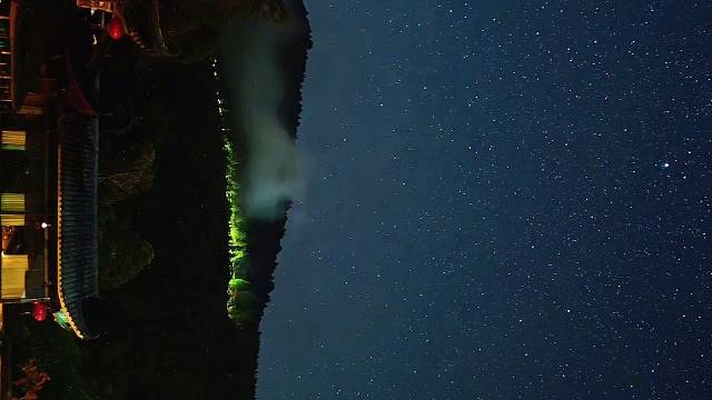 在民宿录到了一个短时间的星空