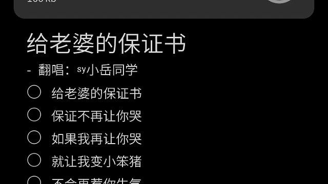 给老婆的保证书