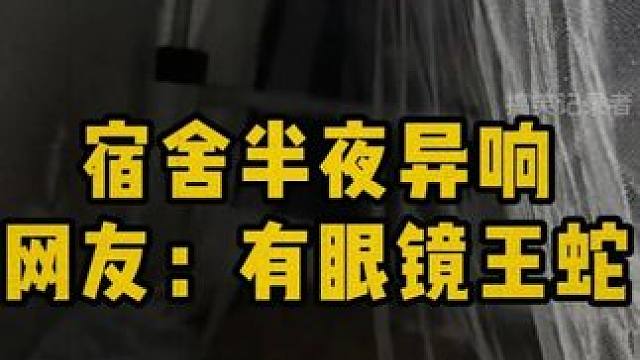 宿舍内有异响，网友怀疑是眼镜王蛇