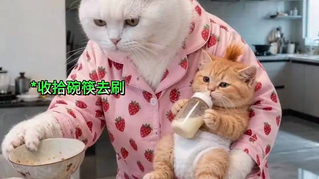 当你和有眼力见的老公一起带娃是这样的……#夫妻日常 #橘猫 #猫咪剧情 #意想不到的结局