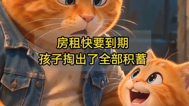 房租快要到期，孩子掏出了全部积蓄
