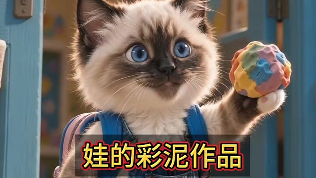 小灯从幼儿园带回一坨彩泥，说这是她的作品……我研究了三天没看出来是啥，但她说是小花，那就是小花！