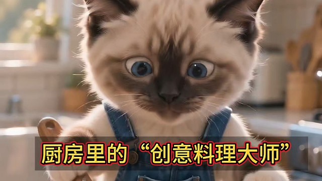 小朋友偷偷早起给爸爸做早餐，结果厨房快要沦陷