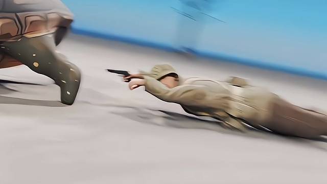 伪装成乌龟的搞笑伏击